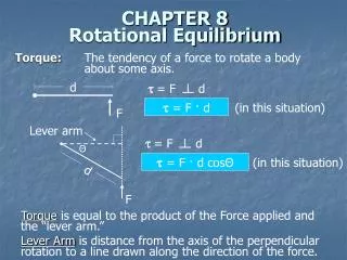 CHAPTER 8 Rotational Equilibrium