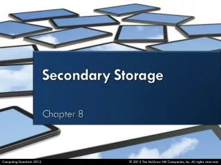 Distinguish between primary and secondary storage .