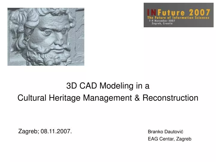 3d cad modeling in a cultural heritage management reconstruction
