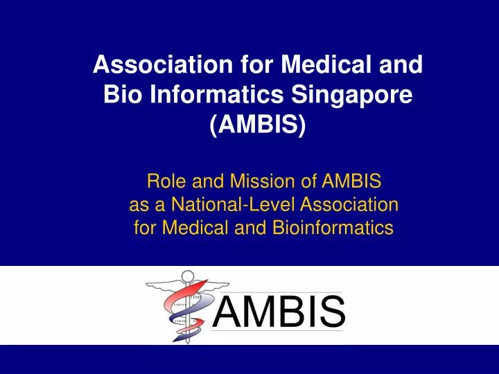 association for medical and bio informatics singapore ambis