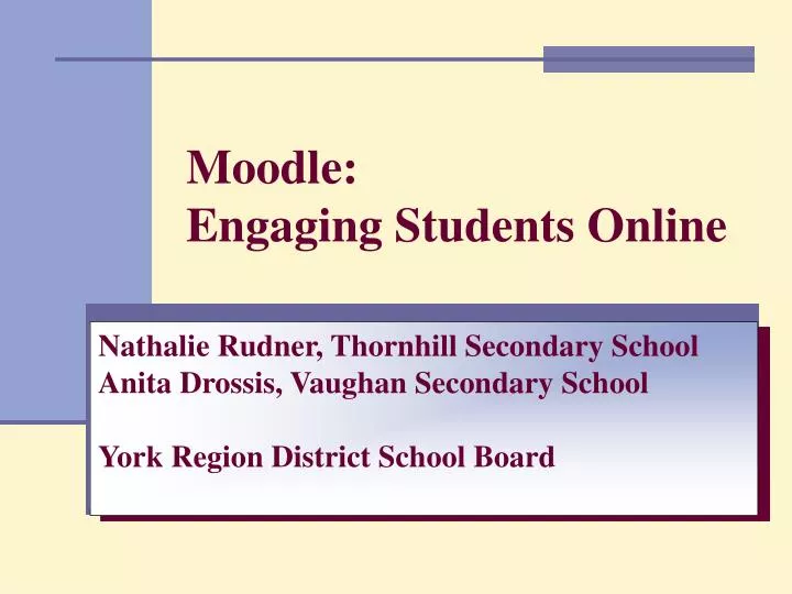 moodle engaging students online