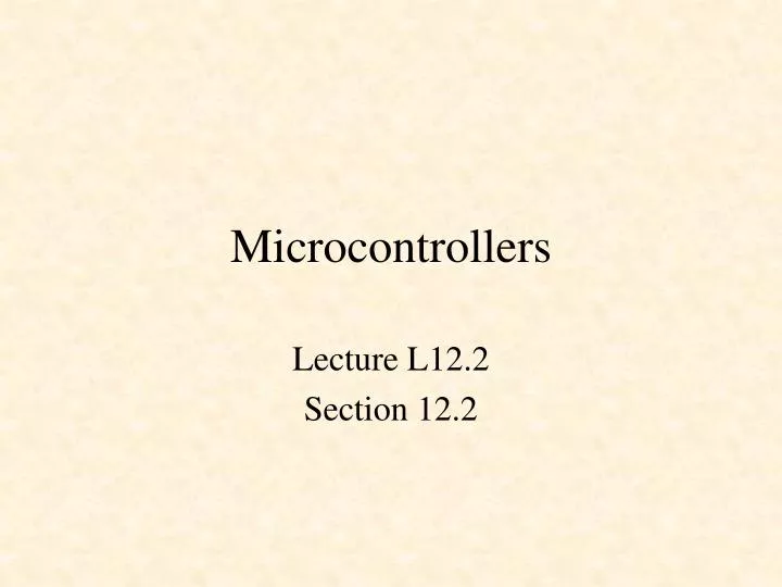 microcontrollers