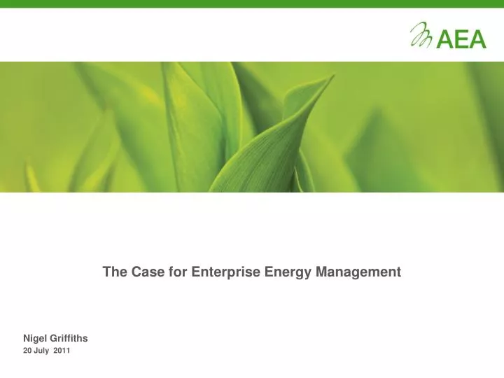 the case for enterprise energy management