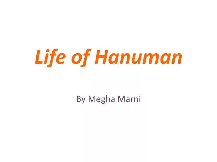 life of hanuman