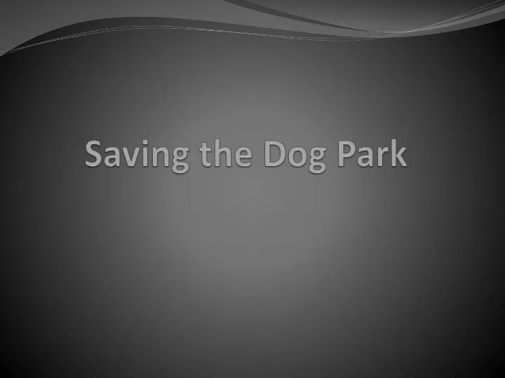 saving the dog park