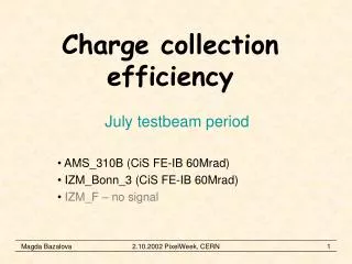Charge collection efficiency