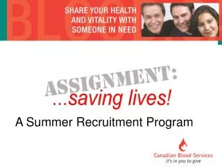 A Summer Recruitment Program
