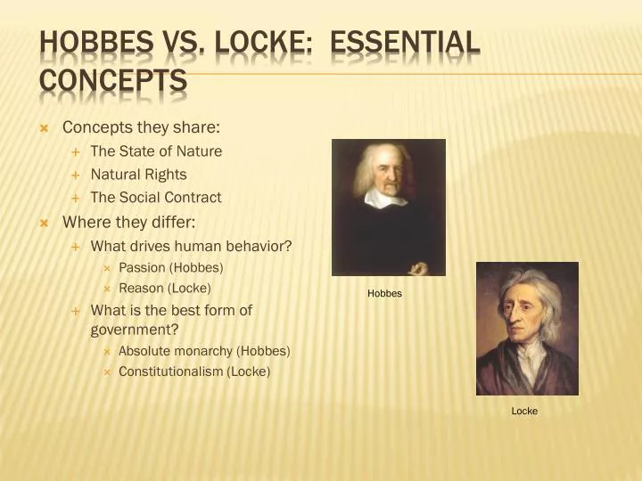 hobbes vs locke essential concepts