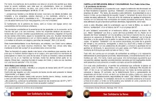 CARTILLA DE REFLEXIÓN: BIBLIA Y SOLIDARIDAD. Prof. Pablo Uribe Ulloa 1. El problema del término