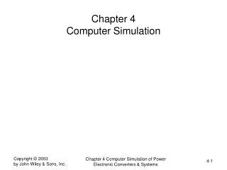 Chapter 4 Computer Simulation