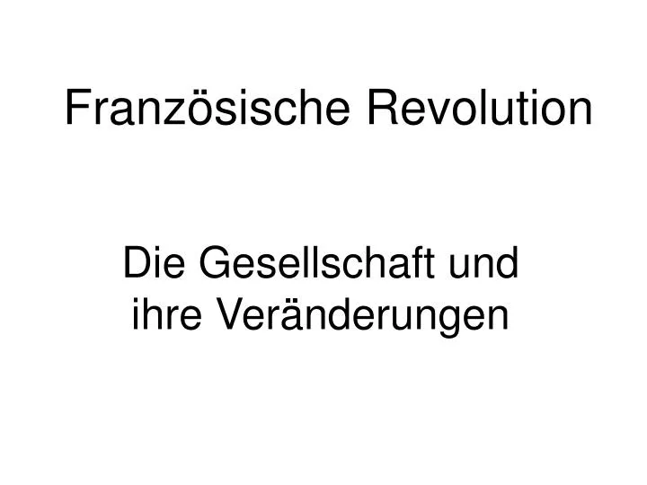 franz sische revolution