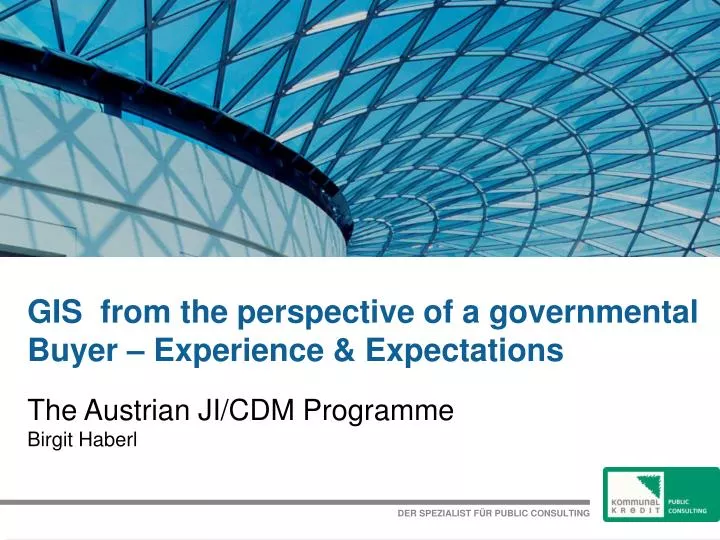 gis from the perspective of a governmental buyer experience expectations