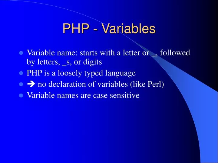 php variables