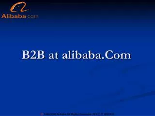 B2B at alibaba.Com