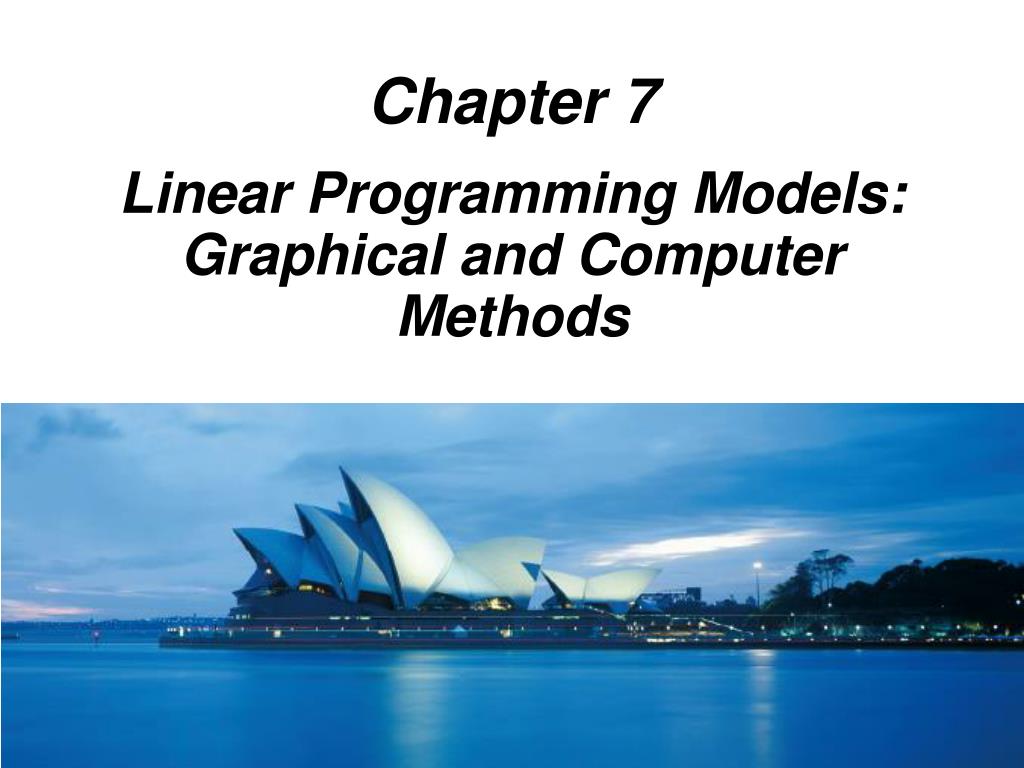 PPT - Linear Programming Models: Graphical and Computer Methods ...