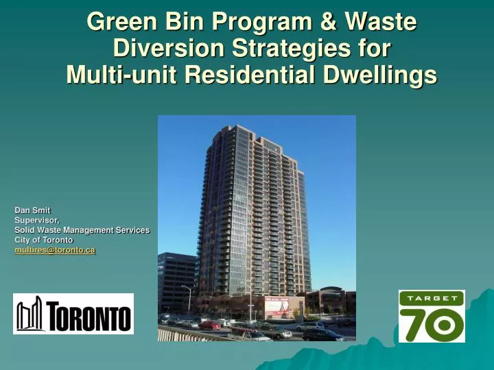 green bin program waste diversion strategies for multi unit residential dwellings