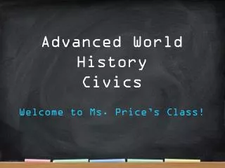 Advanced World History Civics