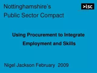 Nottinghamshire’s Public Sector Compact