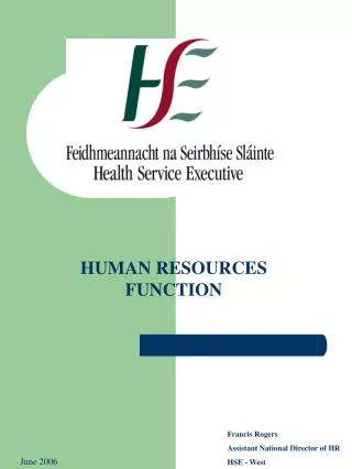 HUMAN RESOURCES FUNCTION