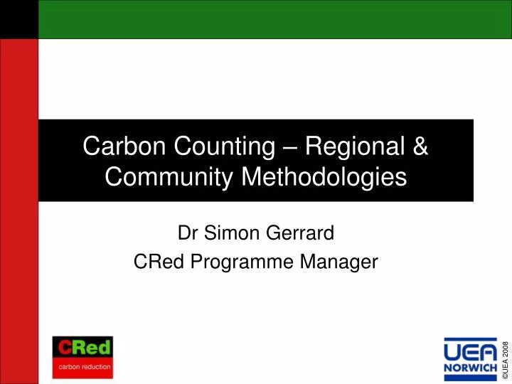 carbon counting regional community methodologies