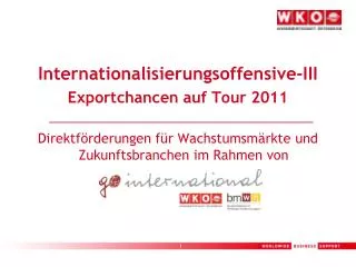 Internationalisierungsoffensive-III Exportchancen auf Tour 2011
