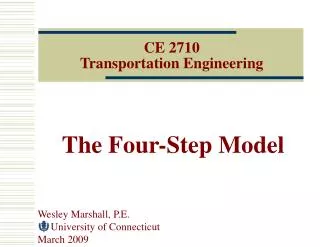 CE 2710 Transportation Engineering