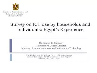 Survey on ICT use by households and individuals: Egypt’s Experience