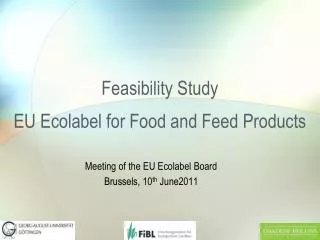 Feasibility Study EU Ecolabel for Food and Feed Products