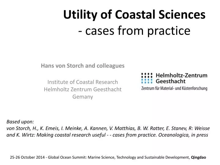 utility of coastal sciences cases from practice