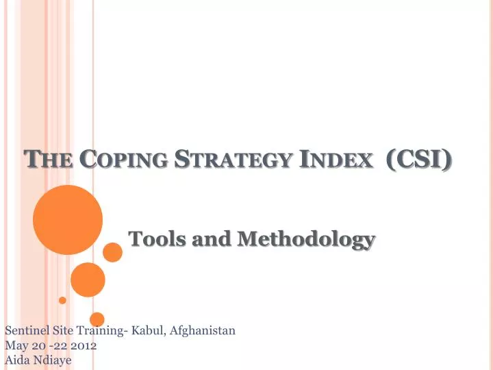 the coping strategy index csi