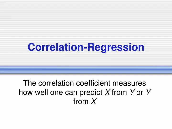 PPT - Correlation-Regression PowerPoint Presentation, Free Download ...