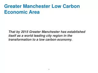 Greater Manchester Low Carbon Economic Area