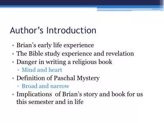 Author’s Introduction