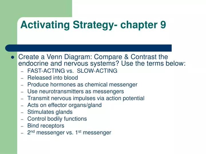 activating strategy chapter 9