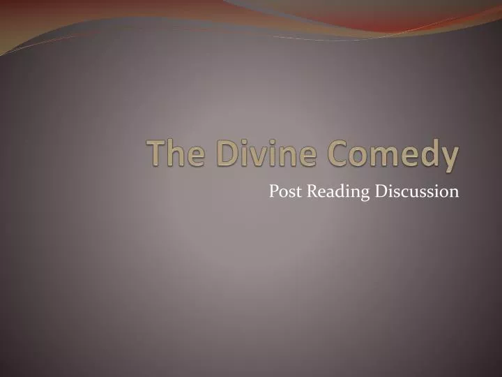 the divine comedy