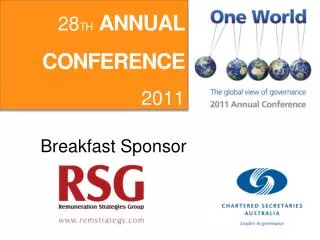 28 TH ANNUAL CONFERENCE 2011