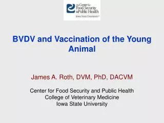 BVDV and Vaccination of the Young Animal