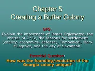Chapter 5 Creating a Buffer Colony