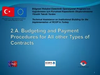 2.A. Budgeting and Payment Procedures for All other Types of Contracts