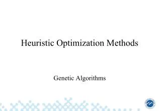 Heuristic Optimization Methods