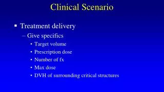 Clinical Scenario