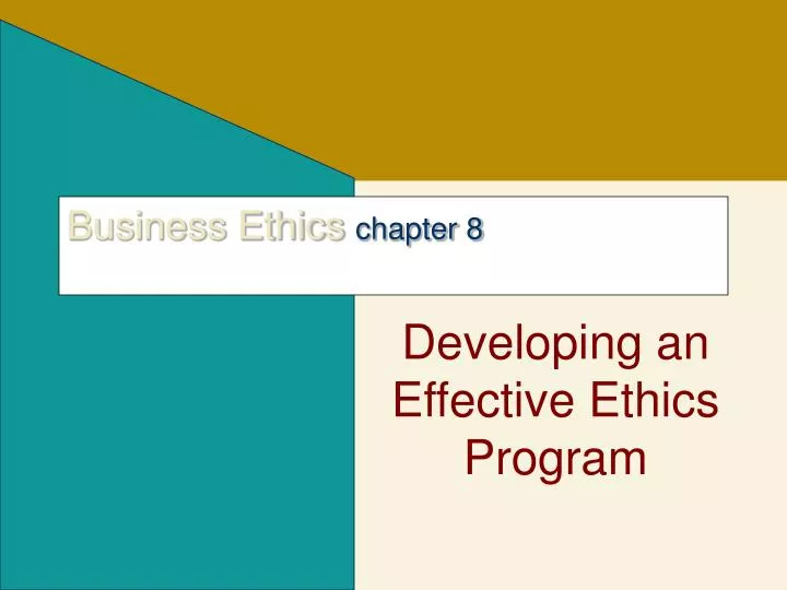 business ethics chapter 8