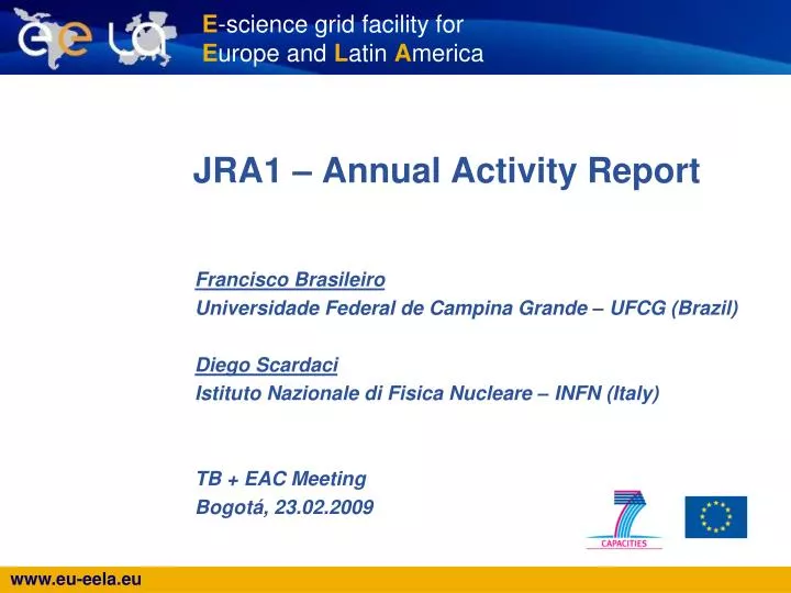 jra1 annual activity report