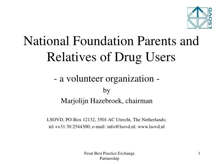 national foundation parents and relatives of drug users