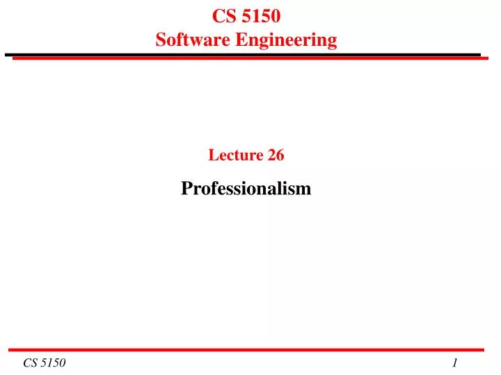 cs 5150 software engineering