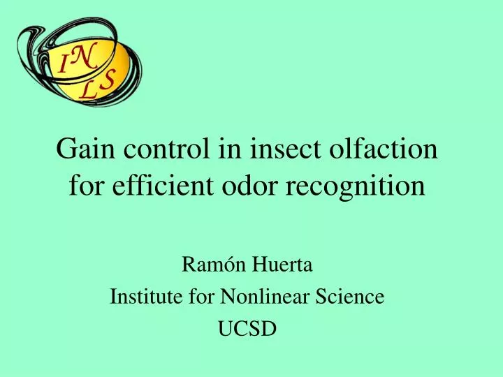 gain control in insect olfaction for efficient odor recognition