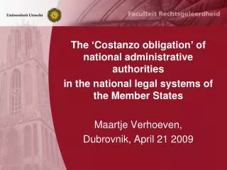 The ‘Costanzo obligation’ of national administrative authorities