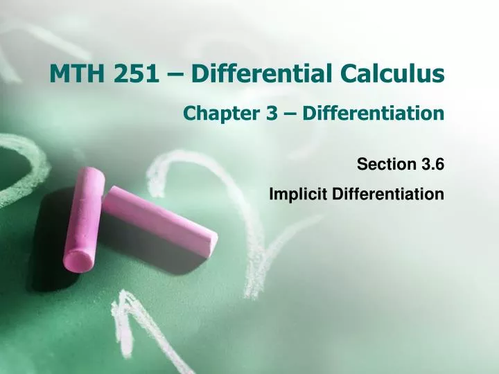 mth 251 differential calculus chapter 3 differentiation