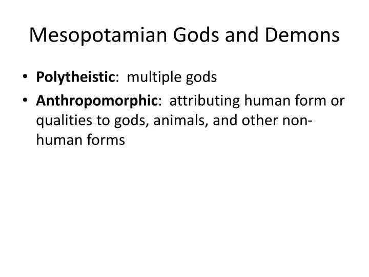 mesopotamian gods and demons