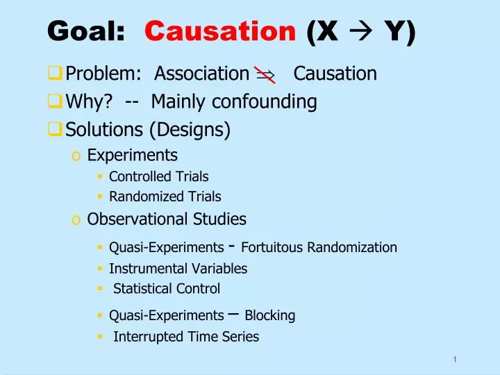 goal causation x y